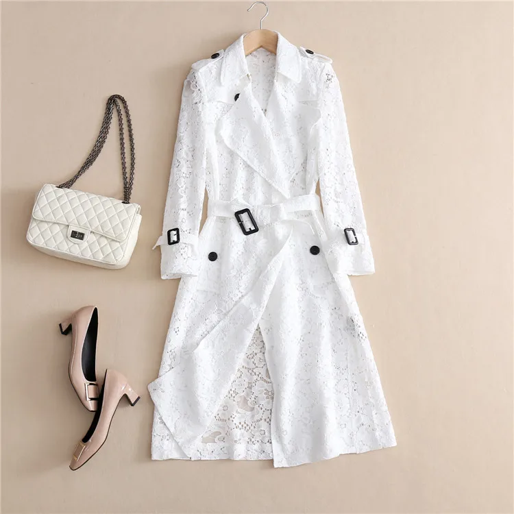 Женский Тренч 2018 новое модное высококачественное дизайнерское женское осеннее