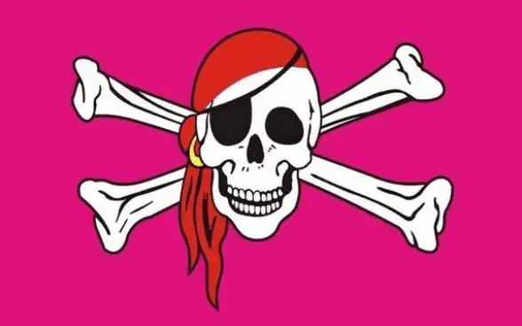

Skull and Cross Bones (Pink pirate) Flag 3ft x 5ft Polyester Banner Flying 150* 90cm Custom flag outdoor