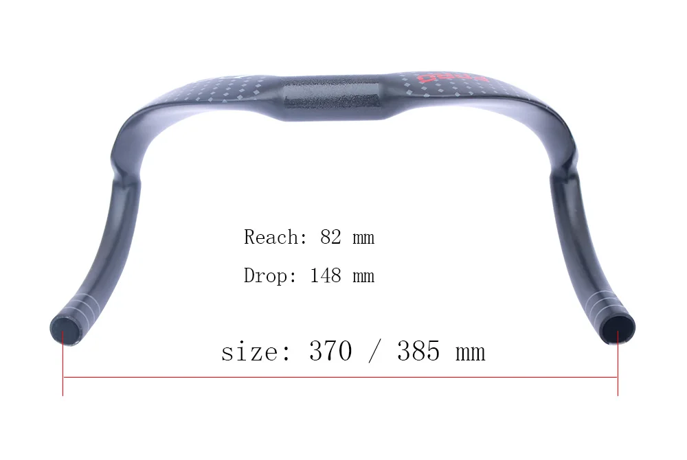 

2017 FCFB New Design Full Carbon Fiber TT Bicycle Handlebar Road Bike Handle Dead Fly Bike Handlebar Site 370/385MM UD matt