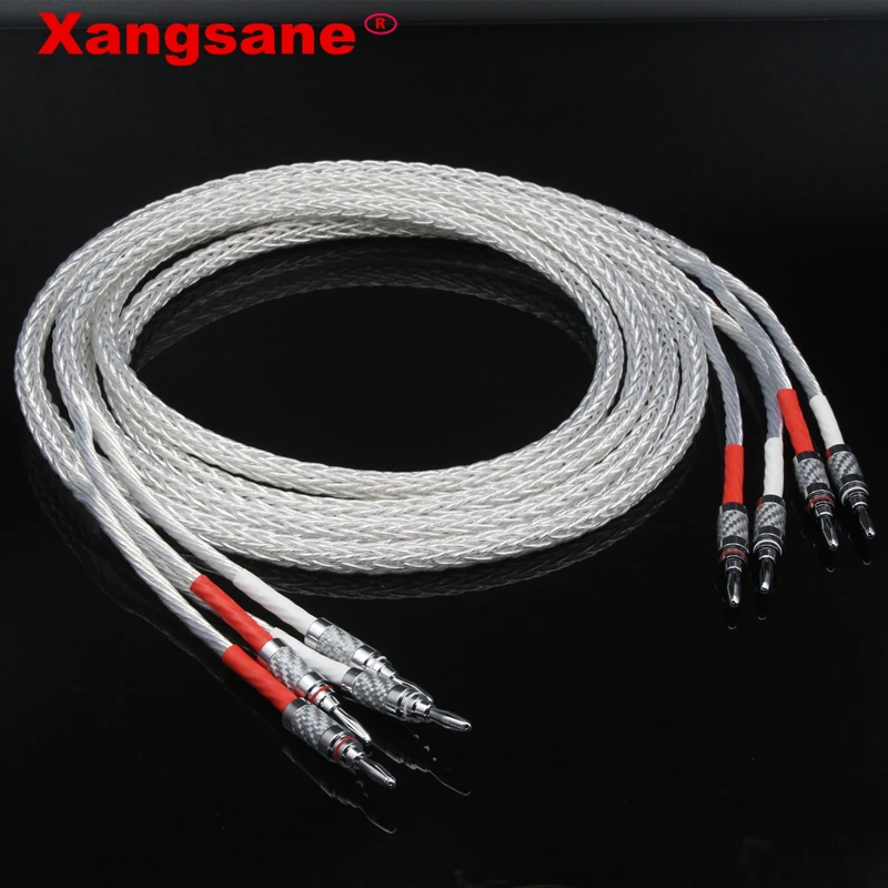 Посеребренный Hi-Fi кабель для динамика xangраза 8N OCC высокопроизводительный