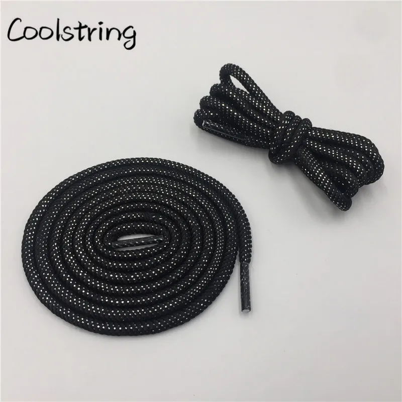Coolstring круглые спиральные шнурки, блестящие шнурки, уникальные мигающие шнурки для обуви, металлические шнурки