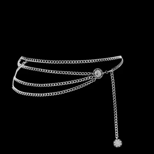 

Fashion Women Beach Metal Waist Body Chunky Fringes Chain Belly Bra Bikini Boho Tassel Jewelry Lady Dress Waist Chain Belt