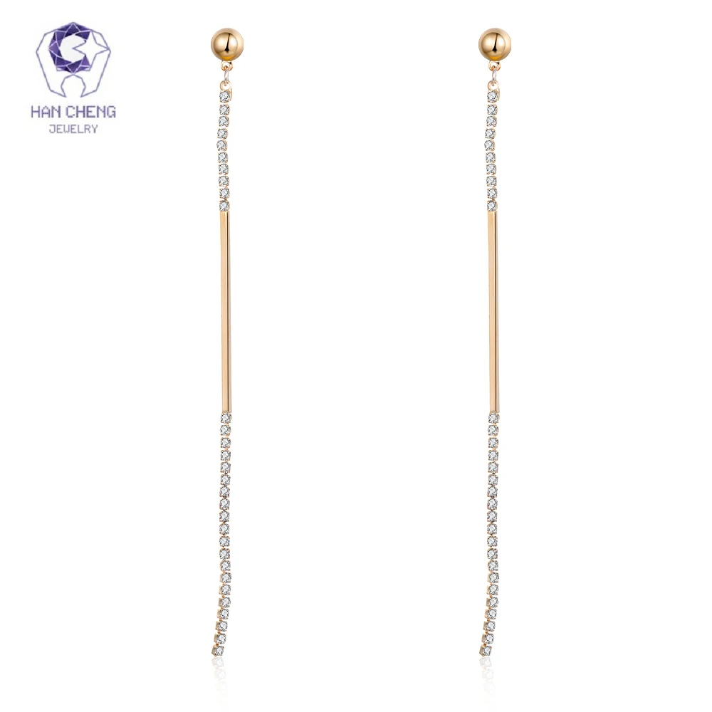 Висячие серьги HanCheng с цепочкой подвески женские ювелирные