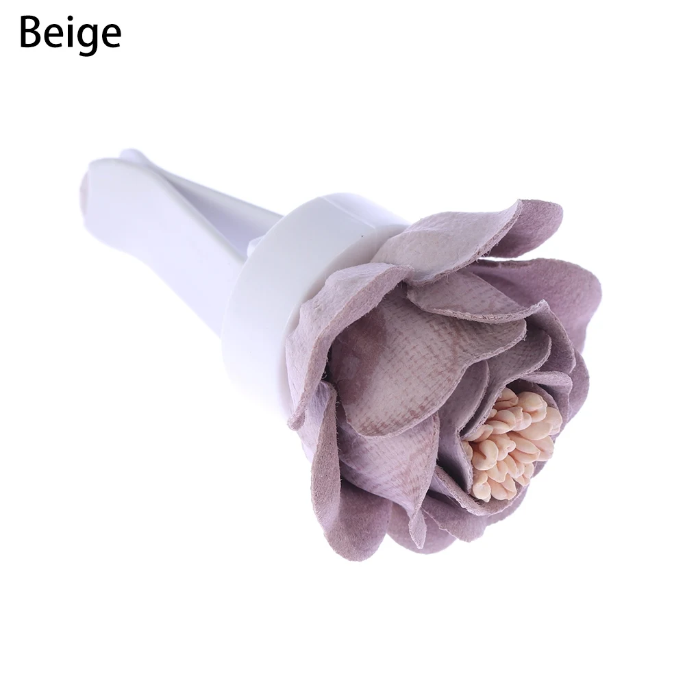 beige Автомобильный орнамент, духи с ароматом камелии, клип, освежитель воздуха, Авто кондиционер, вентиляционный парфюм, бальзам, аромат, авто цветочное украшение - Название цвета: beige