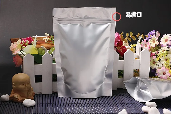 Большие стоячие мешочки из майларовой алюминиевой фольги 25 шт. бесплатная