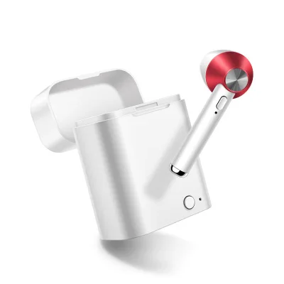 Single ear Red TWS 5,0, bluetooth, вкладыши, наушники, беспроводная гарнитура, беспроводные наушники, водонепроницаемые, с микрофоном, свободные руки, вкладыши для iphone - Цвет: Single ear Red