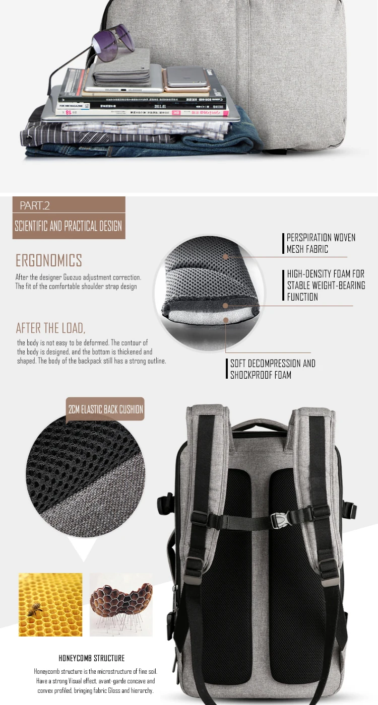 Cai Band Waterproof Laptop Backpack Unisex Multifunctional Suitcase Design Backpacks Men Business Travel Large Capacity Bags | Багаж и