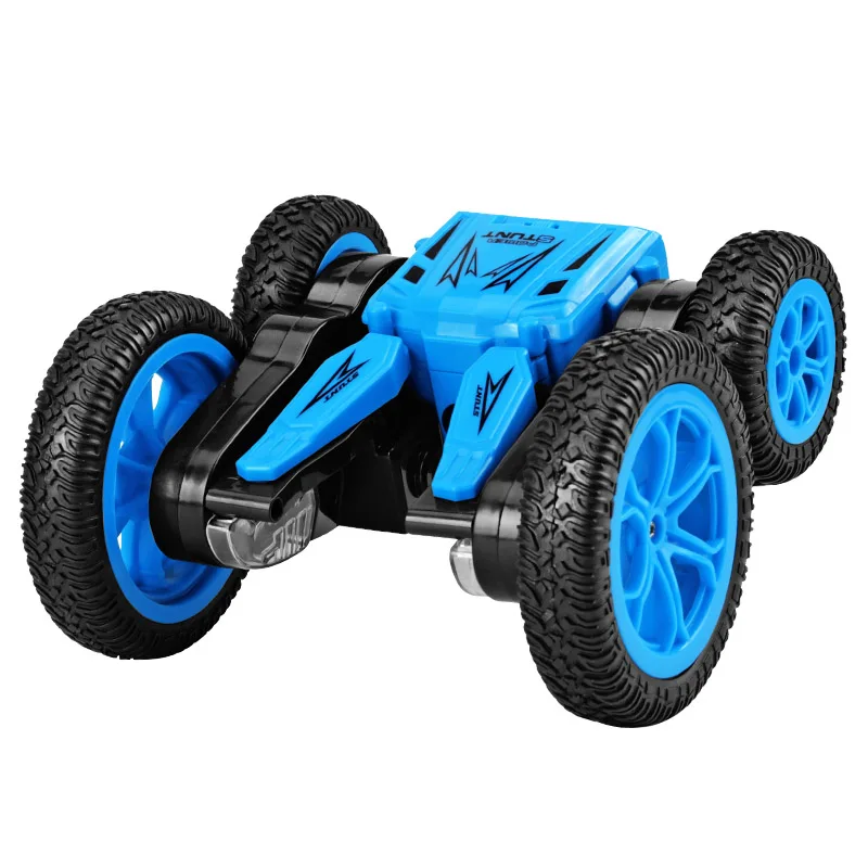 Rc автомобиль 360 градусов флип трюк Дрифт деформация багги автомобиль Рок Гусеничный рулон дистанционного управления автомобиля Боевая игрушка для детей подарок - Цвет: Синий