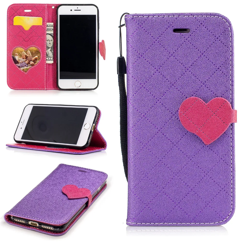 Прекрасный чехол для iphone7 7 Plus 50 шт. кожаный флип бумажник iphone6 6S плюс крышка с