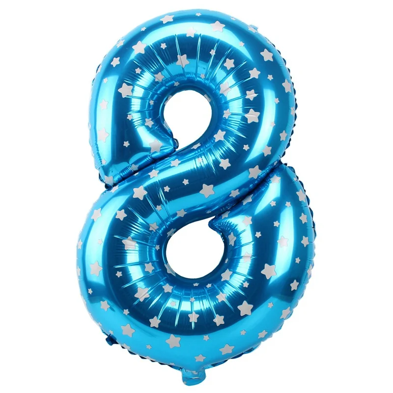 blue 8 32 дюйма количество Фольга шар для маленьких мальчиков и девочек с днем рождения мой первый 1st вечерние украшения для детей и взрослых Единорог поставки 2nd на возраст 3, 4, 5, 6, 7 - Цвет: blue 8