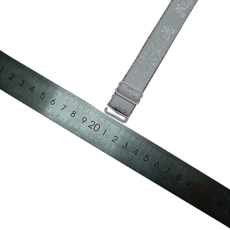 1.8cm Jacquard Non-Slip Bra With Underwear Straps Solid Color Adjustable Shoulder Strap Intimates Accessories | Женская одежда