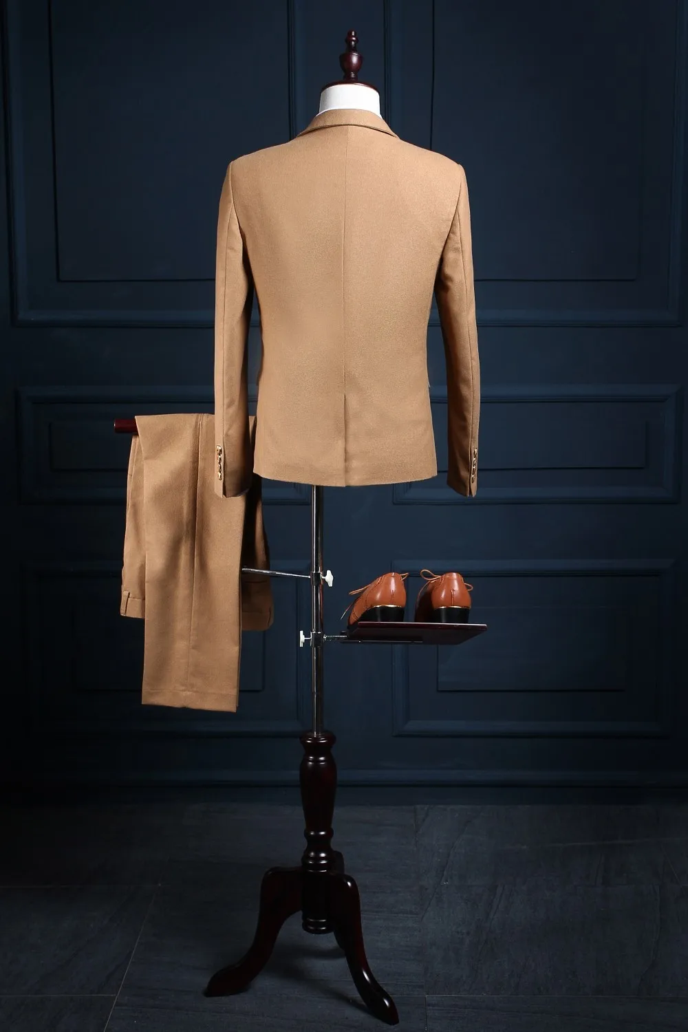 2017 tailor made slim fit suits for men Brown Herringbone Tweed wedding dress For man custom mens suit Blazer(Jacket Vest Pants)|fitted men|slim