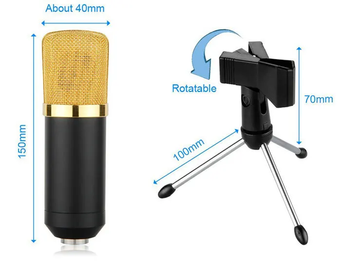 

Ssmarwear MK F100TL USB Microphone Studio Professional Condenser Wired Computer Microphone stand FOR Karaoke Video Recording PC