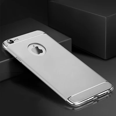 Sliver Роскошный чехол для телефона с покрытием для iphone 7, 6, 6 S, 8 Plus, Жесткий ПК, полный защитный чехол для iphone XR, XS, MAX X, 5, 5S, SE, чехол, Fundas Capa - Цвет: Sliver