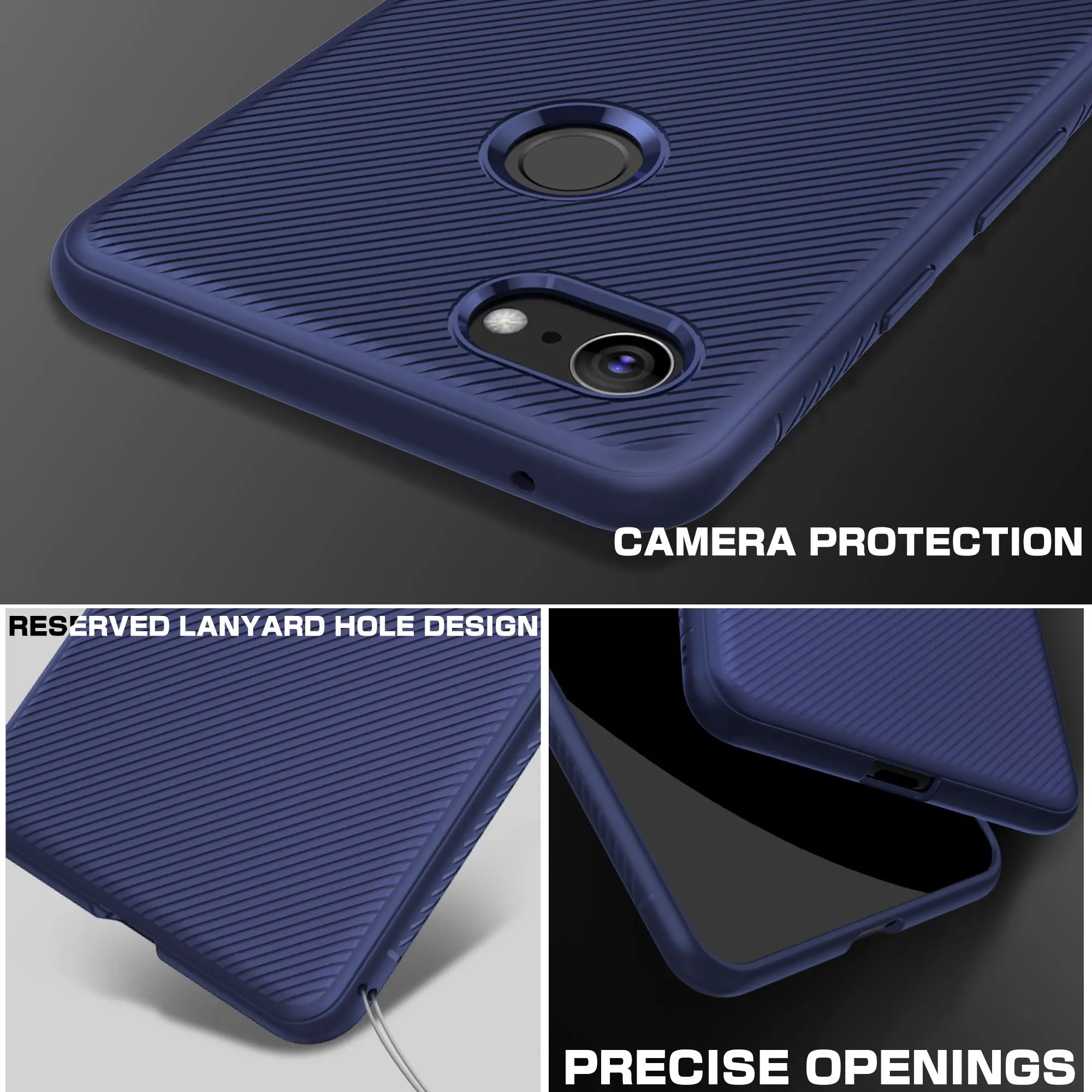 For Google Pixel 3A XL Case Silicone Anti-Slip Slim Matte Texture Soft TPU 4 Shockproof | Мобильные телефоны и аксессуары