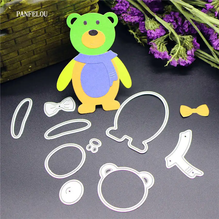 PANFELOU металлическая поделка Mr.bear бумажные штампы для высечки скрапбукинга/DIY