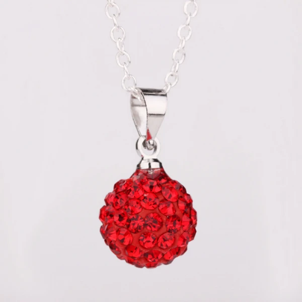 VALEN BELA 7 Colors Charms Shambhala Beads Women Pendant Silver chain Pingente Necklace Accessories Jewelry XL1629 | Украшения и
