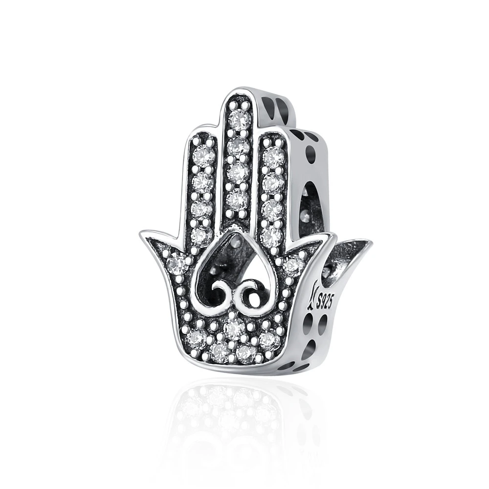 scc225-0 Браслет Pandora, ожерелье из бисера, серебро 925 пробы, синие глаза, циркониевые бусины, Шарм для женщин, модные украшения - Цвет: scc225-0