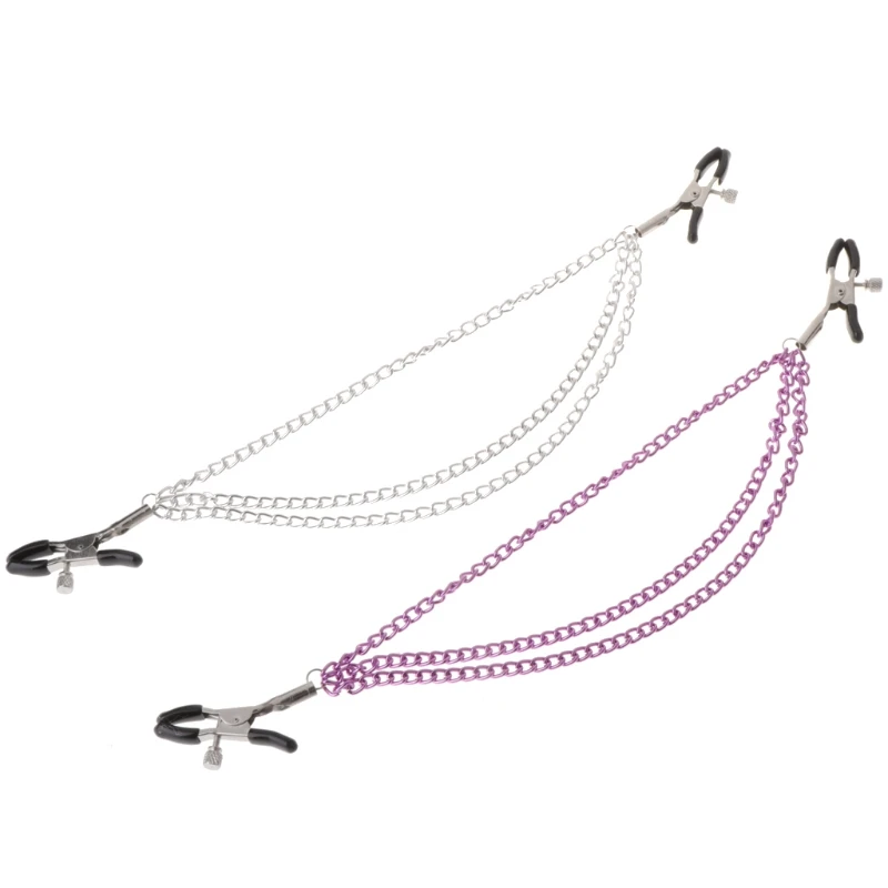 Женские соски зажим для груди цепь Связывание Секс игра взрослые удерживающие