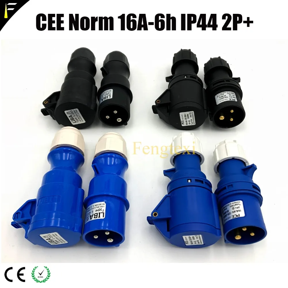 1  (2 .)  PCE CEE,  16A CEE Norm 16A-6h IP44 2P + 3- ,