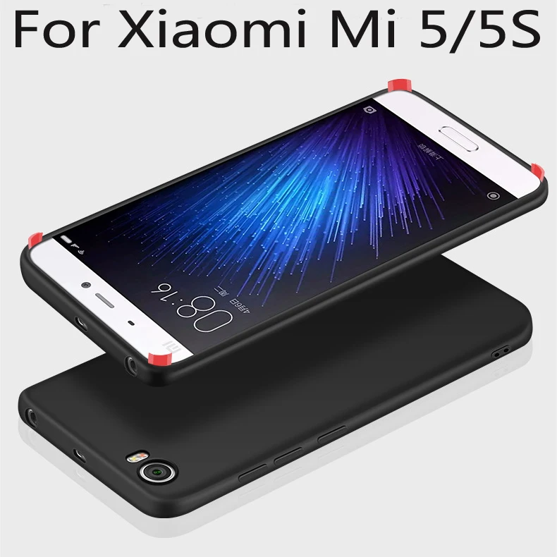 Мягкий силиконовый чехол для Xiaomi Mi 5 5S тонкий матовый ТПУ защитный накладка на