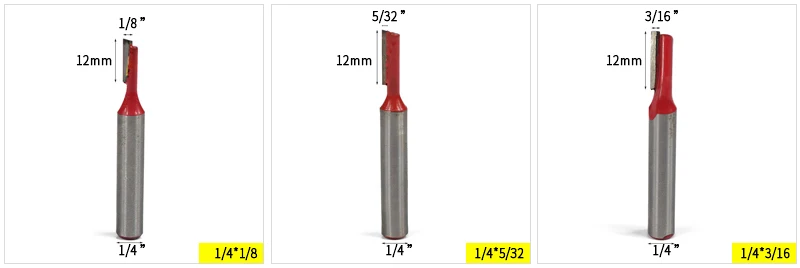 XCAN 1/4 ''хвостовик древесины фрезы прямой рифленый фрезы один два рифленых подшипника Guibded триммер древесины фрезы