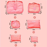 6pcs travel organizer bag clothes pouch portable storage case luggage suitcase chic bags unisex use travel accessories