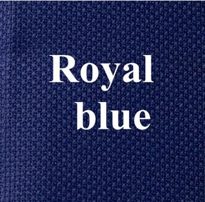 Royal blue 25x25 см Aida 14ct белая ткань розовый черный льняной зеленый вышивка крестиком Ткань Холст Сделай Сам рукоделие ручной работы - Цвет: Royal blue