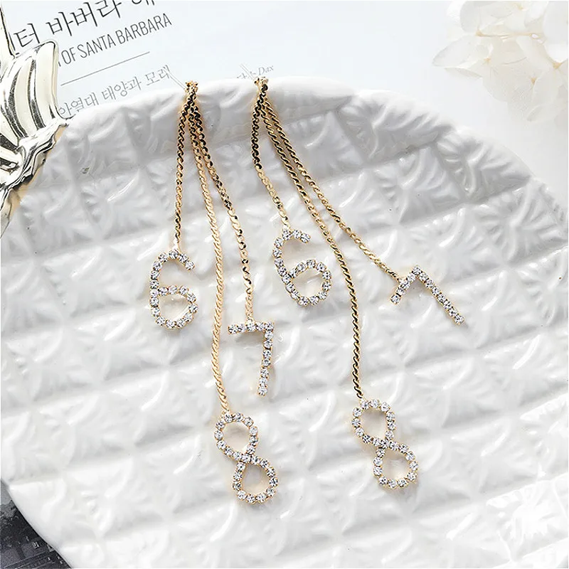 Nihaojewelry личность цифровой кисточкой Серьги каблук 10 см длинной цепи для Женщины