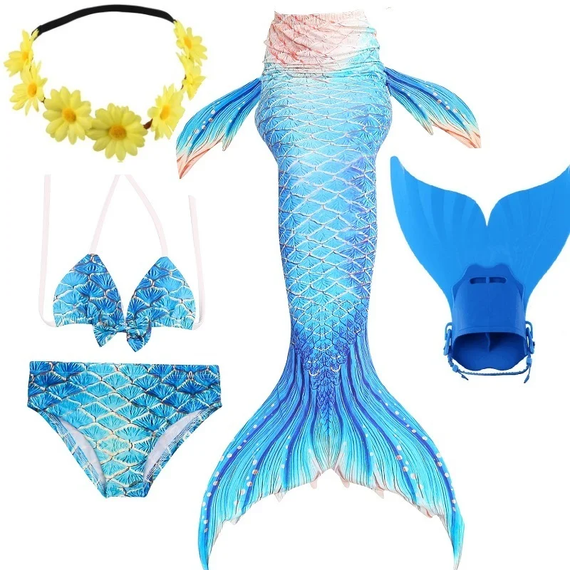 Детские купальные Моноласты Русалочки хвосты для купания маскарадный костюм