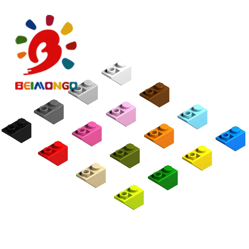 Бесплатная доставка! Строительные блоки BEIMONGO черепица на крыше 1x 2/45 перевернутый