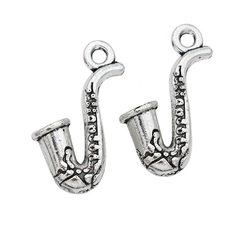 Подвеска с серебряным покрытием в античном стиле 20 шт. 22x10 мм|charm pendant|pendants for jewelry