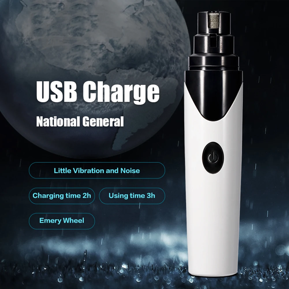 Usb зарядка для домашних животных, для собак, для маникюра, профессиональные кусачки для ногтей, бесшумные, электрические, для собак, кошек, лап, инструмент для ухода за ногтями, Прямая поставка