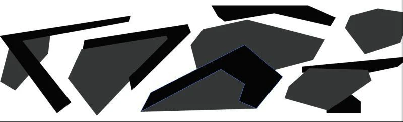 Виниловая камуфляжная пленка для автомобиля большие пиксели черная белая серая