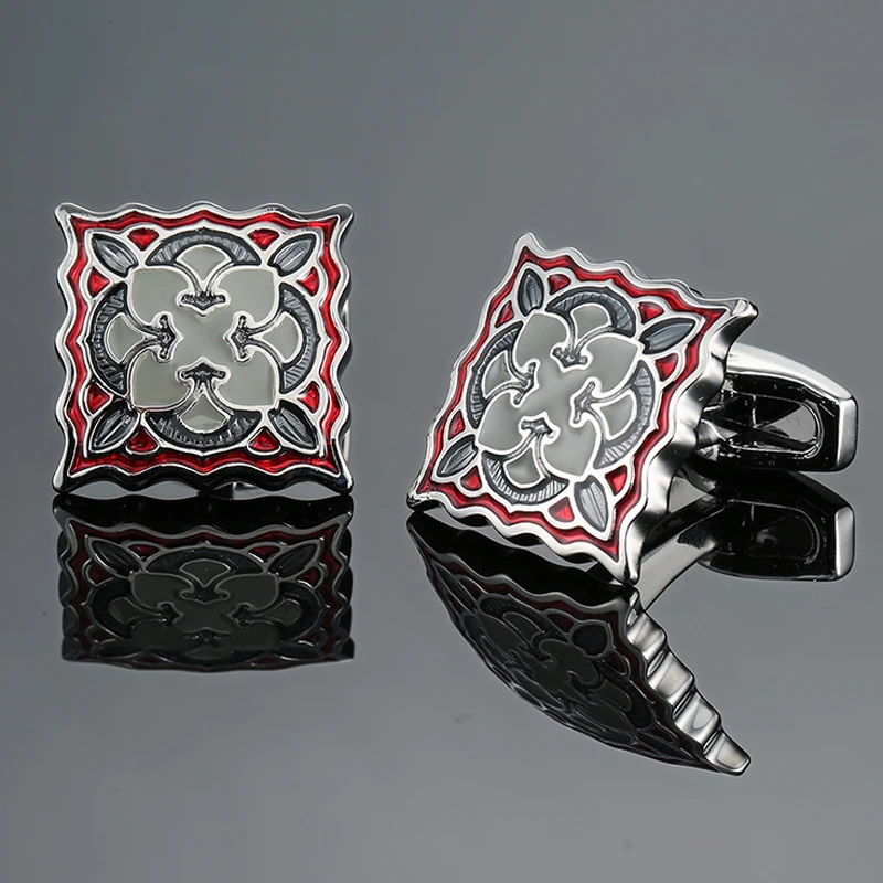 

DY Brand new high-end luxury retro design pattern clover Cufflinks fashion Men's French shirt Cufflinks free shipping