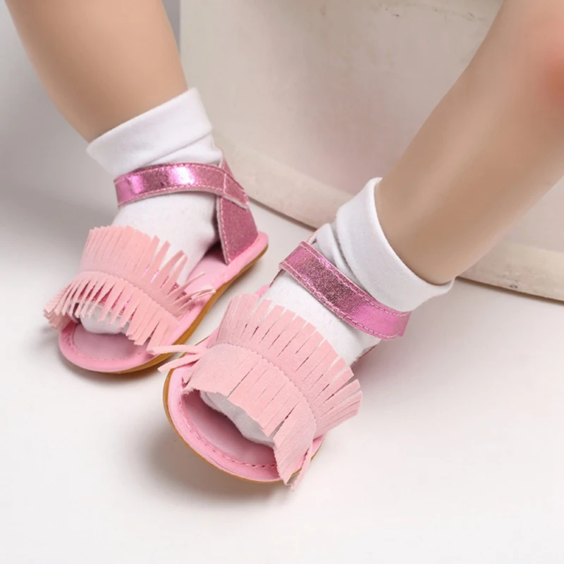

Fashion Baby Girl Sandals PU Baby Girl Shoes Newborn PU Tassel Sandals Shoes 2019 Summer Girl Sandals