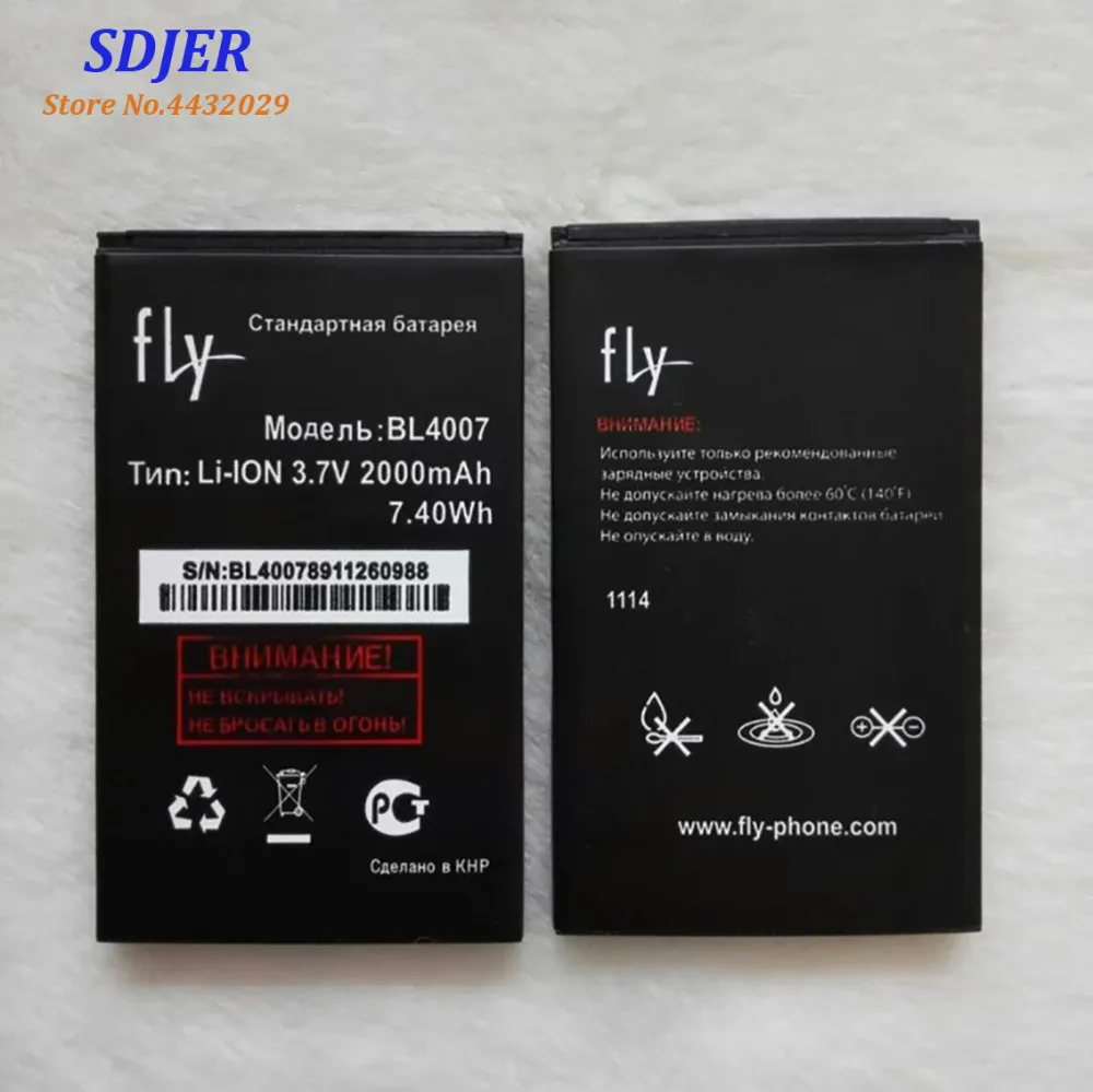2019 высокое качество BL4007 батарея для Fly DS123 Li Ion 2000mAh Мобильный телефон Bateria Batterie Baterij
