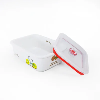 1-3 отсека креативный Керамический Фруктовый Ланч-бокс Procelain Bento ланчбокс для путешествий портативный контейнер для еды-Z0075 - Цвет: H