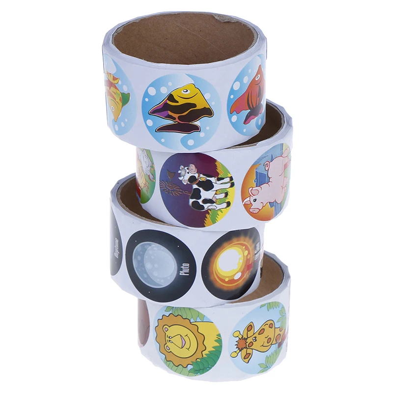 100 шт./рулон джунгли Животные запечатывания Стикеры с канвой дают вам возможность