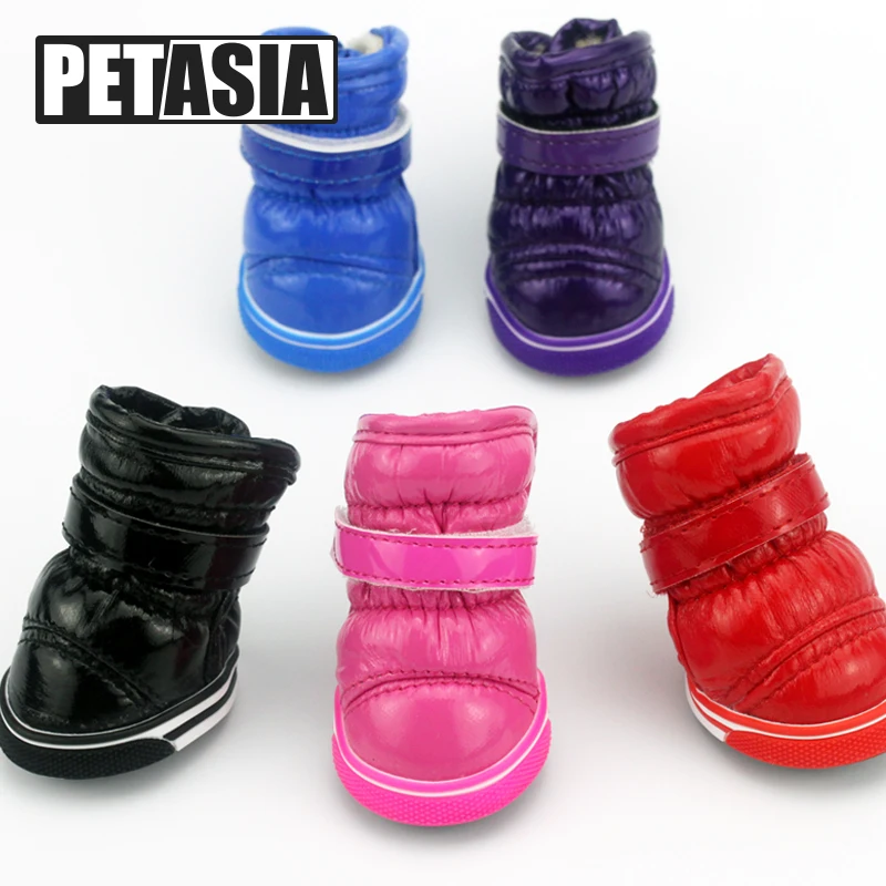 обувь для собак мелких пород 2017 собака зимняя супер теплые 4 шт./компл. собаки из