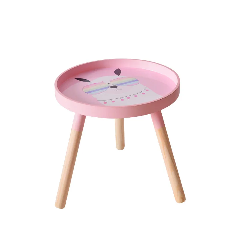 Скандинавский стиль деревянный журнальный столик детский мультяшный стол для