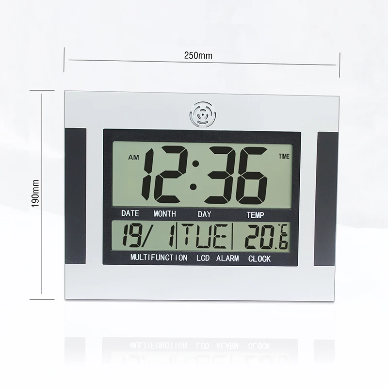Большой номер большие LCD Цифровые настенные часы с температурным столом