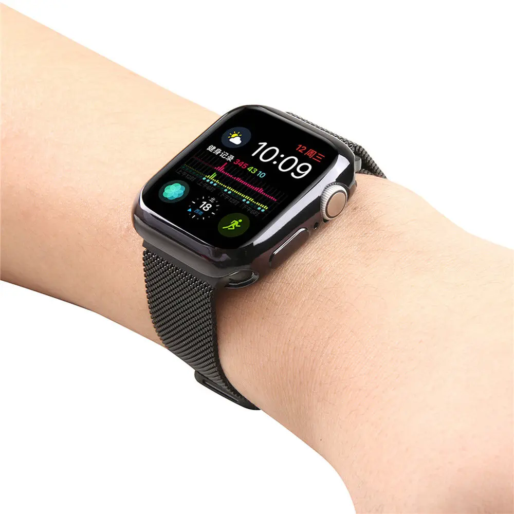 Цветной тонкий чехол для часов Apple Watch серии SE 6 5 4 40 мм 44 мягкое покрытие гибкая