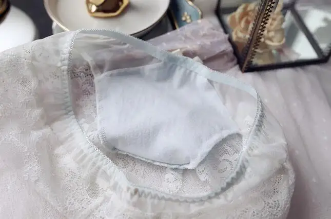 Реальные фотографии M L XL Милая Лолита Kawaii Сексуальная атласная Женская пижама с кружевом Стразы бант трусики Нижнее белье Короткие стринги Нижнее белье WP545