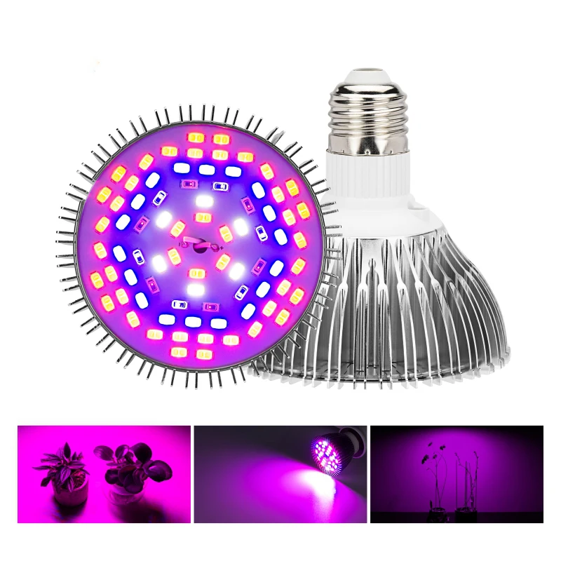 Светодиодная лампа полного спектра для выращивания растений 5/10/30/50/80 Вт 85 265 В