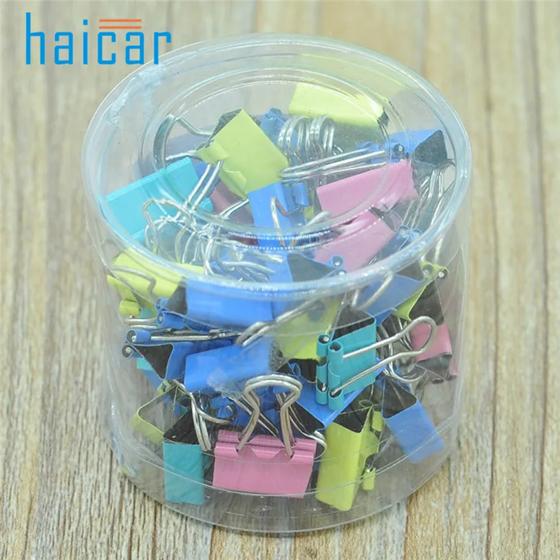 HAICAR зажим для сумки 60x красочные металлические скрепки документов 15 мм офисные