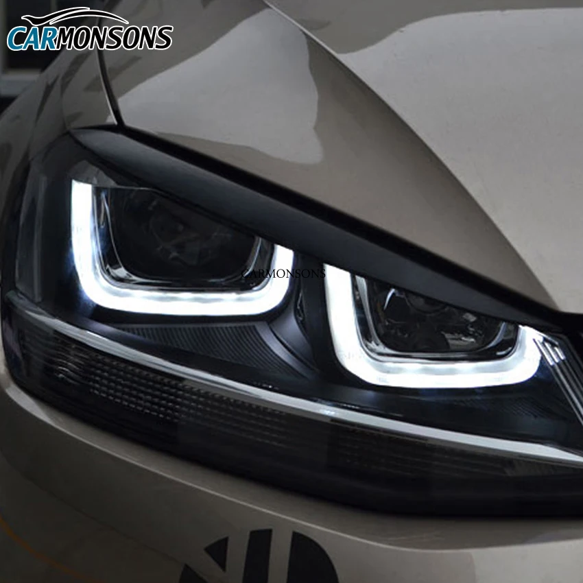 Фары Carmonsons для бровей век отделки наклейки Volkswagen VW Golf 7 MK7 GTI R Rline аксессуары