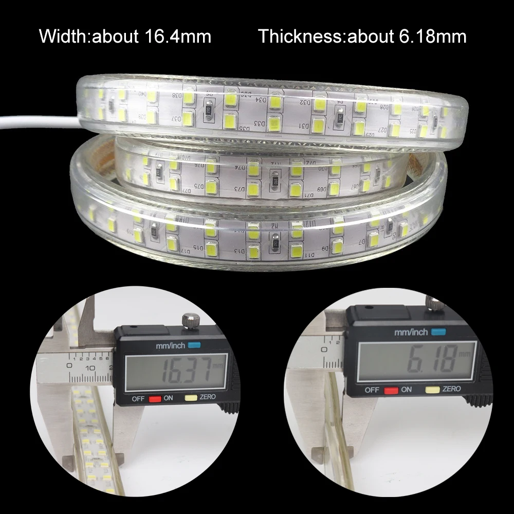 Супер сильный светильник, двухрядный светодиодный светильник 180 s/m SMD 2835, светодиодный светильник IP67, водонепроницаемый, 220 В, 1 м, 2 м, 3 м, 5 м, 10 м, Диодная лента IL