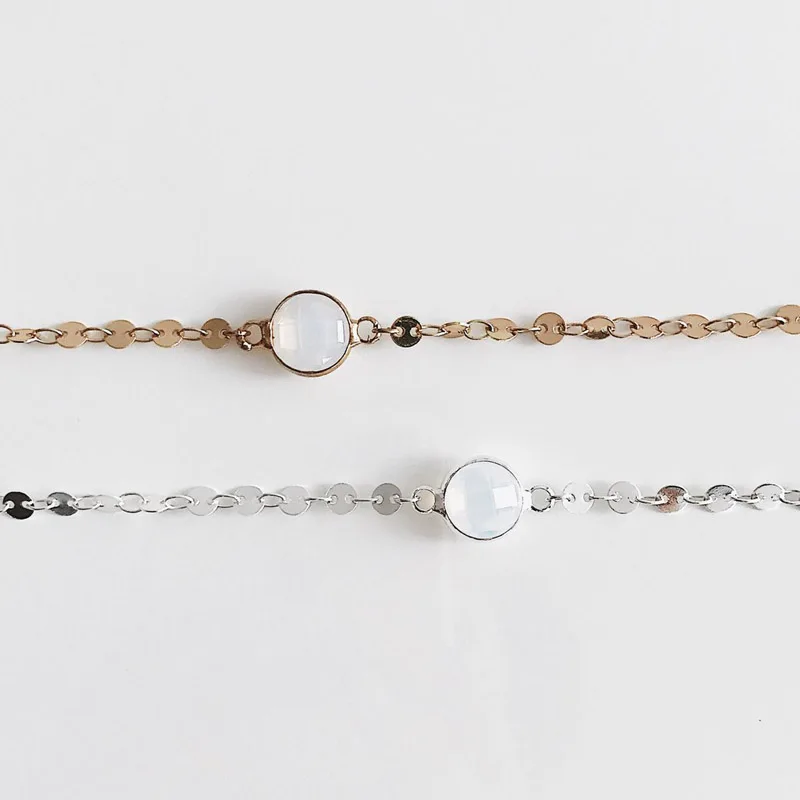 Newest fashion jewelry accessories Bohemia gold& silver color small sheet chain with crystal Necklace for couple lovers' N468
