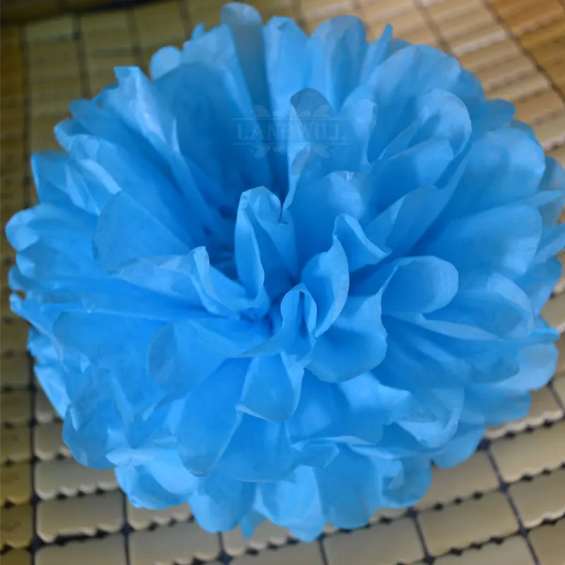 1 шт. синий 8 Дюймов (20 см) Оберточной Бумаги Пом Англичане Цветок Шары Ремесел